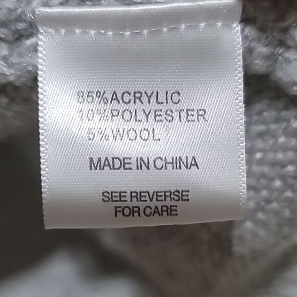 Lucy Paris Gray Frill Sweater Sz Small - Picture 9 of 9